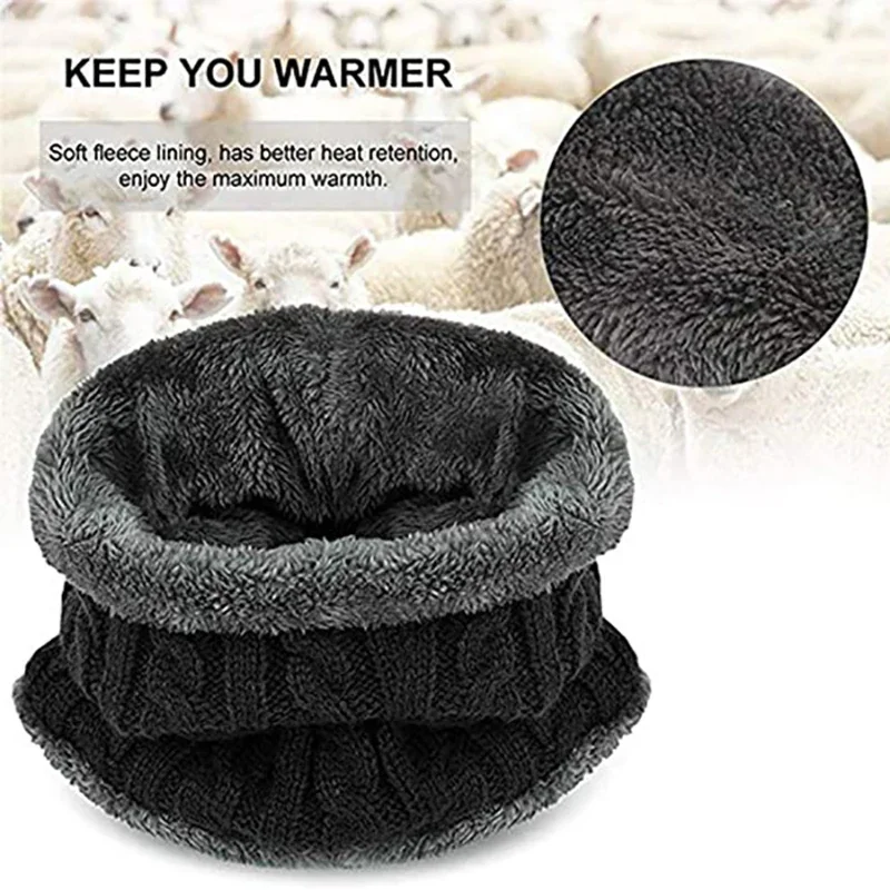 Winter Knit Hat & Scarf Set fo - Wool Scarf Men のレビューと価格