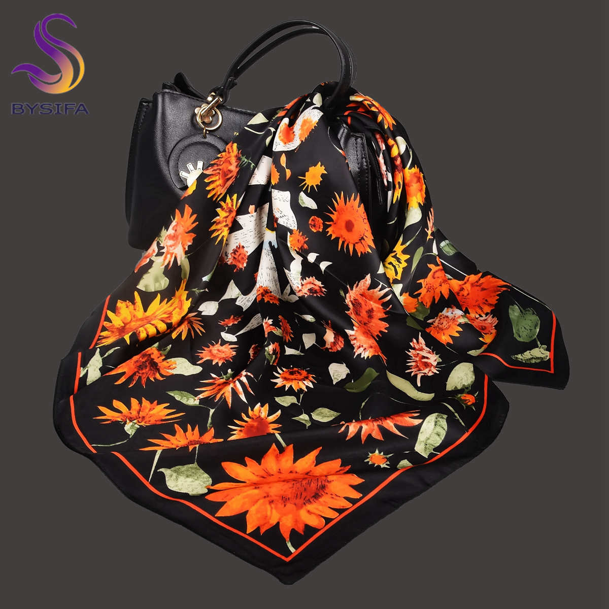 BYSIFA Letters Silk Scarf Shaw - Shawl Wrap Winter のレビューと価格