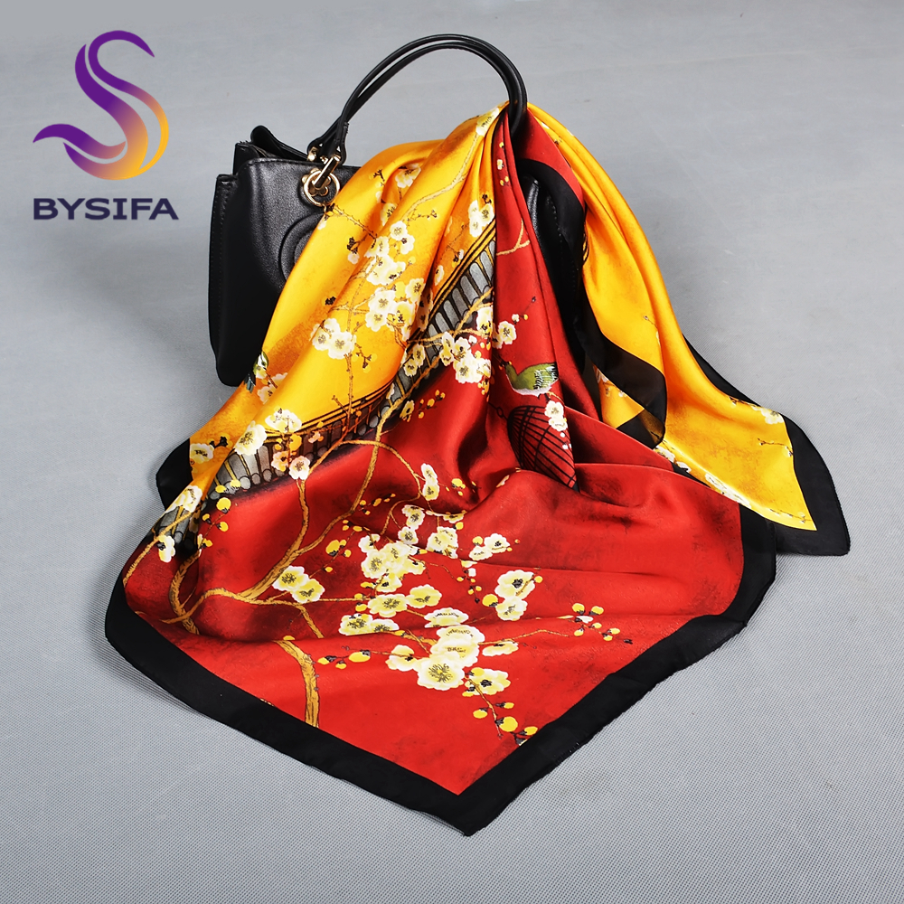 BYSIFA Letters Silk Scarf Shaw - Shawl Wrap Winter のレビューと価格