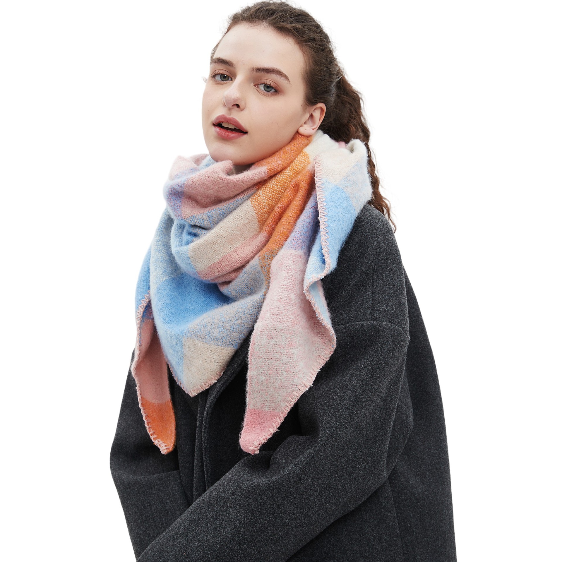 Women's Plaid Scarf Shawl  Sho - Shawl Wrap Winter のレビューと価格