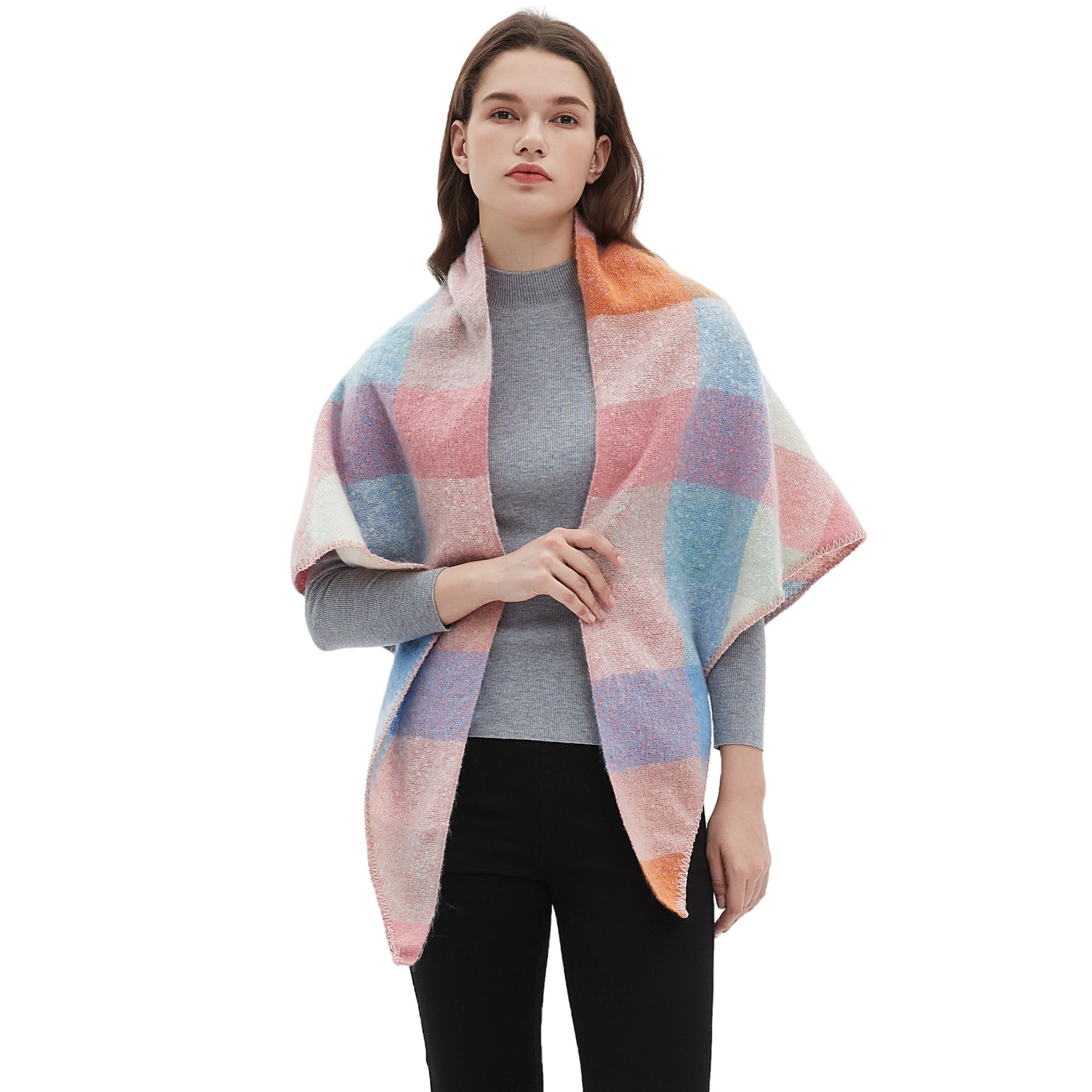 Women's Plaid Scarf Shawl  Sho - Shawl Wrap Winter のレビューと価格