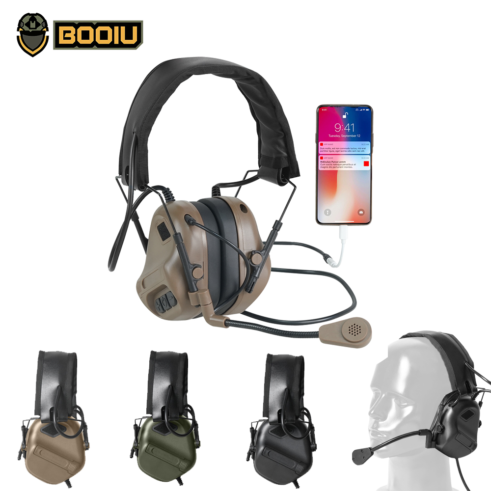 BOOIU Tactical Electronic Shoo - Earmuffs Foldable のレビューと価格