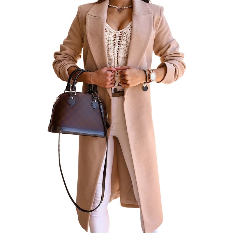 A24F-Women Long Wool Coats For - Wool Coat Peacoat のレビューと価格