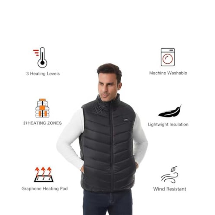 Heated Down Vest for and Wo wi - Heated Vest Battery のレビューと価格