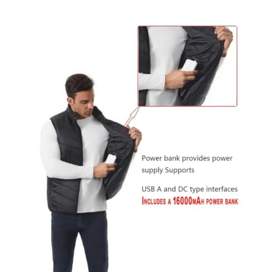 Heated Down Vest for and Wo wi - Heated Vest Battery のレビューと価格
