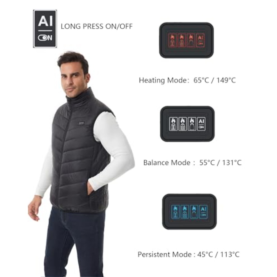 Heated Down Vest for and Wo wi - Heated Vest Battery のレビューと価格