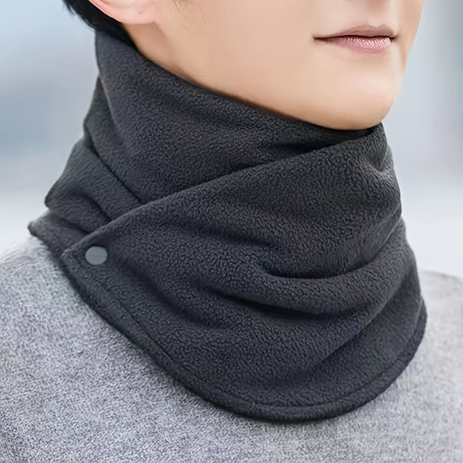 Classic Solid Color Snap Neck  - Neck Gaiter Fleece のレビューと価格