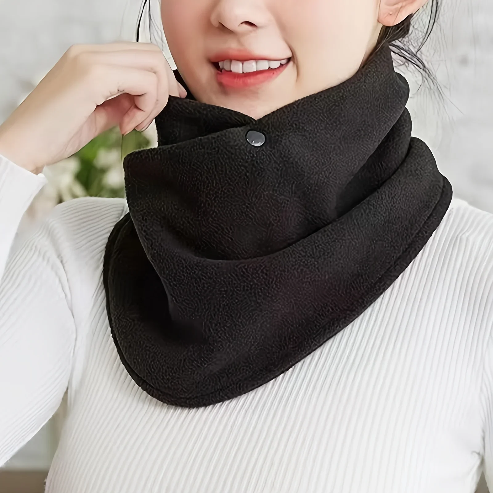 Classic Solid Color Snap Neck  - Neck Gaiter Fleece のレビューと価格