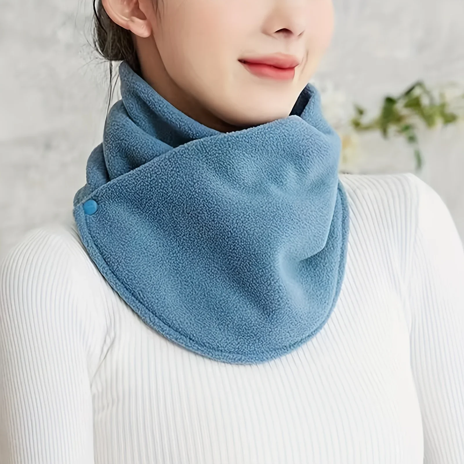 Classic Solid Color Snap Neck  - Neck Gaiter Fleece のレビューと価格