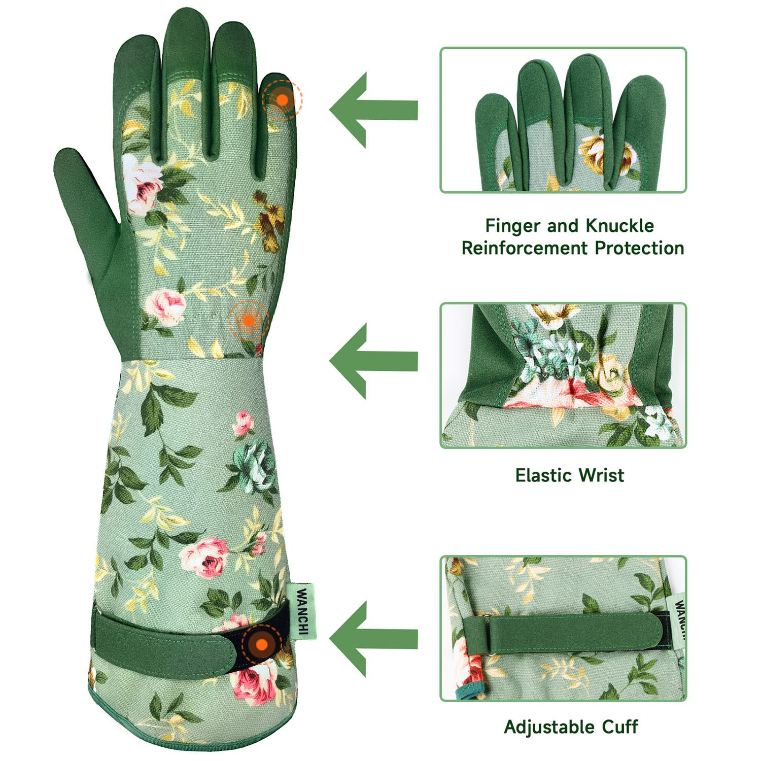 Women's Long Gardening Gloves, - Touch Screen Gloves のレビューと価格
