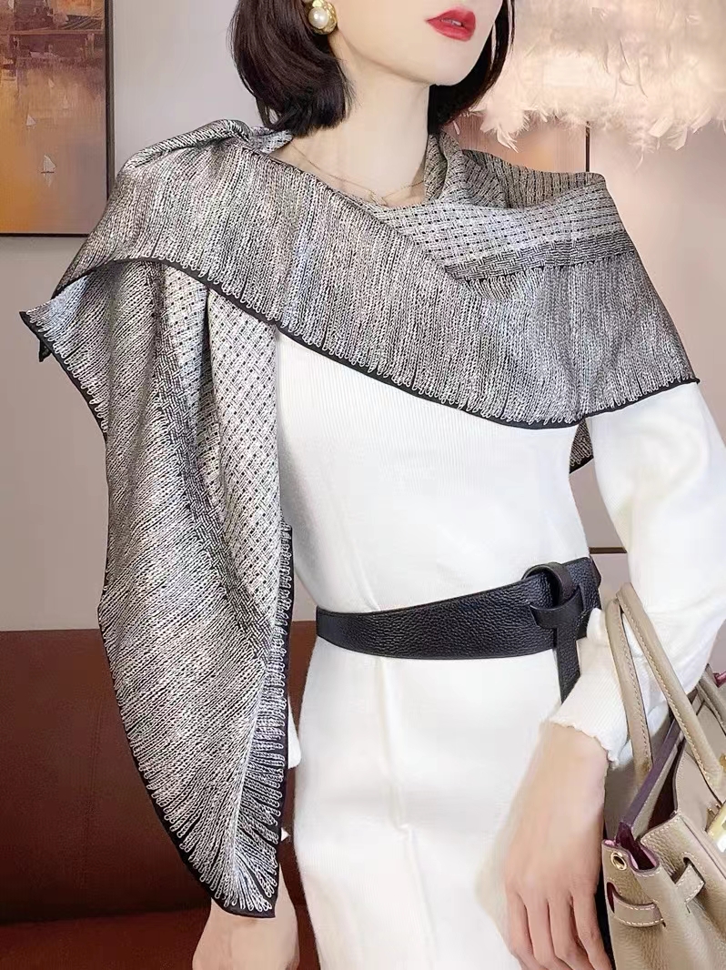 BYSIFA| Brand Silver Grey Wome - Shawl Wrap Winter のレビューと価格