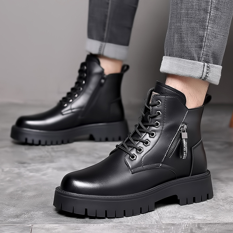 Men Classic Genuine Leather Bo - Waterproof Winter Boot のレビューと価格