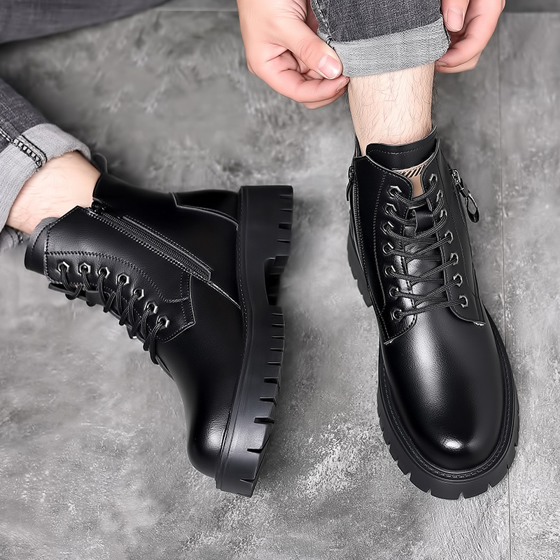 Men Classic Genuine Leather Bo - Waterproof Winter Boot のレビューと価格