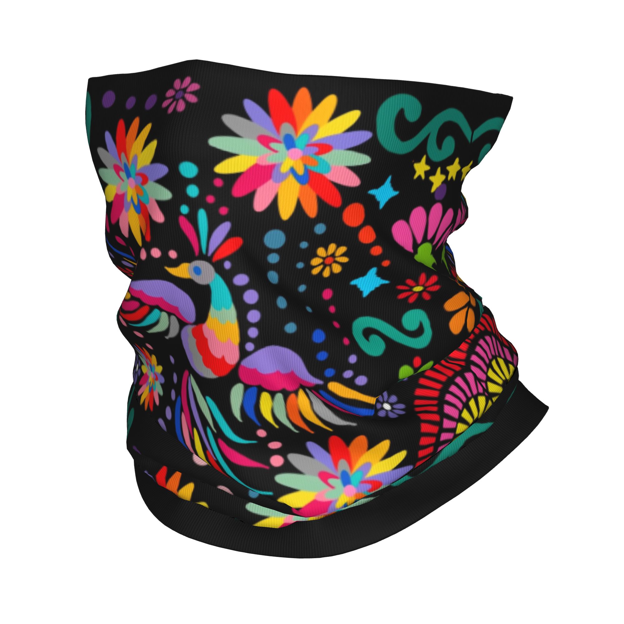 Custom Mexican Floral Flower T - Neck Gaiter Fleece のレビューと価格