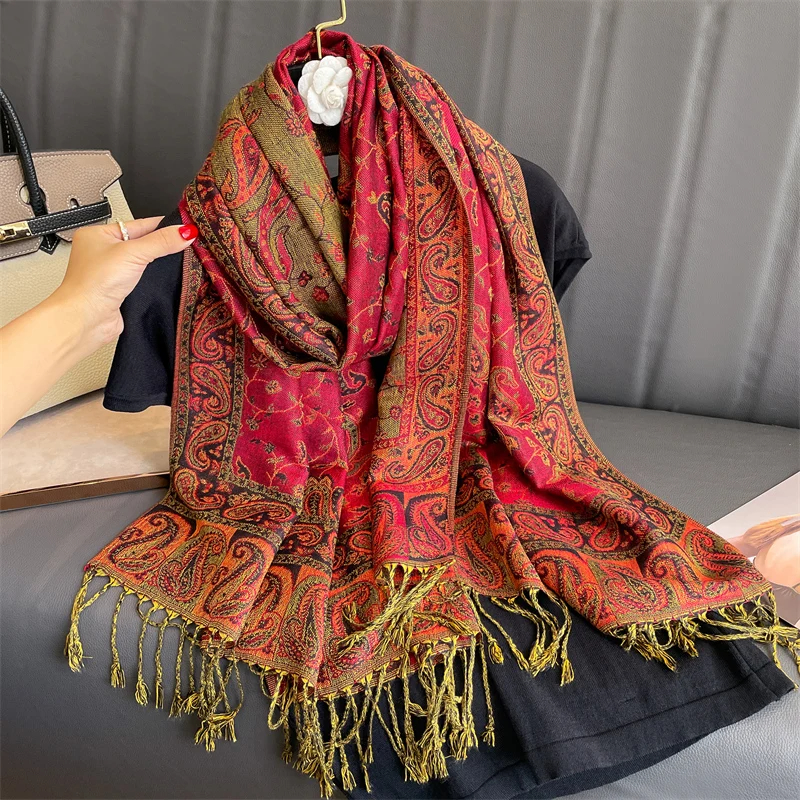 Tassel Blanket Design Thick Pa - Cashmere Pashmina Wrap のレビューと価格