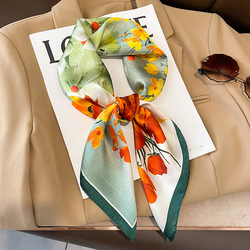 70x70cm Silk Scarf Square For  - Shawl Wrap Winter のレビューと価格