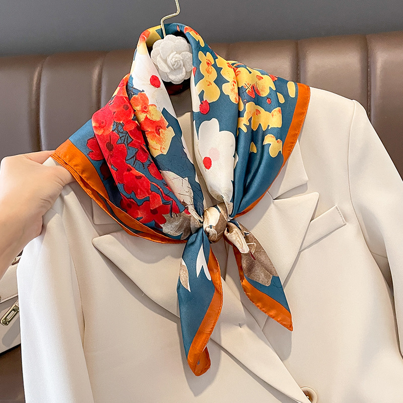 70x70cm Silk Scarf Square For  - Shawl Wrap Winter のレビューと価格