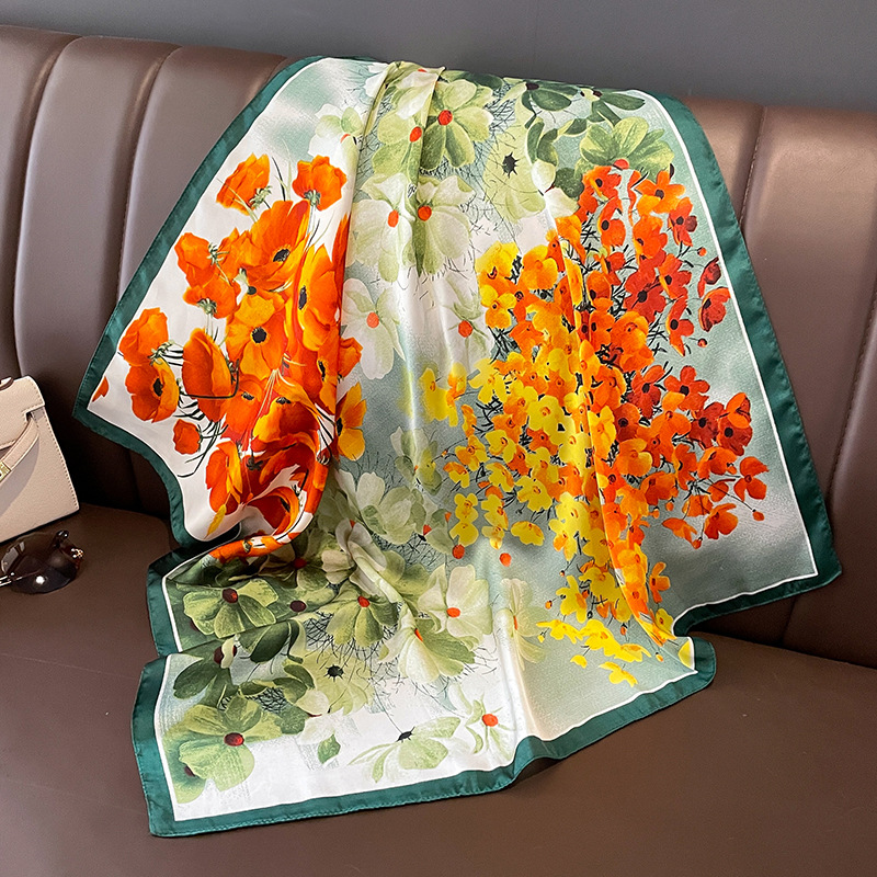 70x70cm Silk Scarf Square For  - Shawl Wrap Winter のレビューと価格