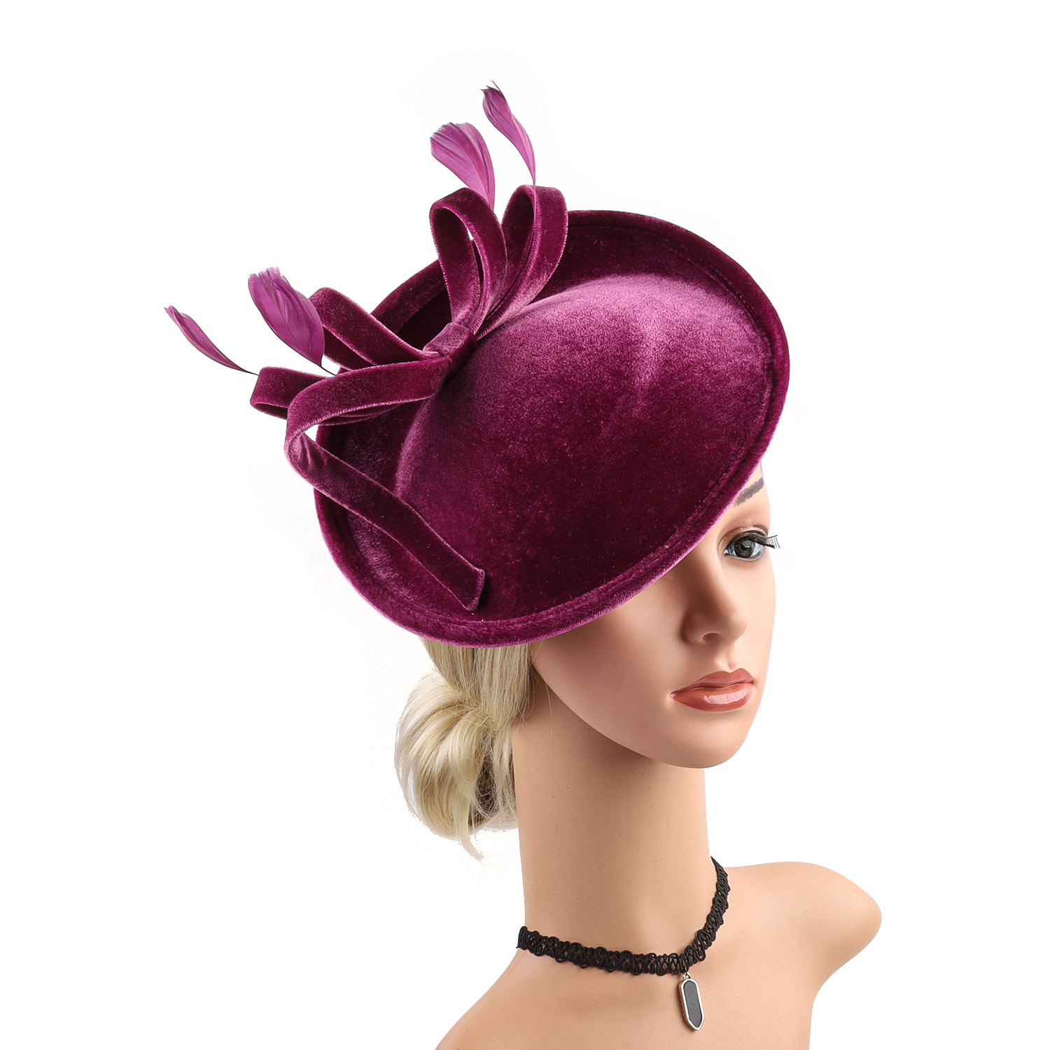 Velour Velvet Fascinator Feath - Winter Headband Fleece のレビューと価格