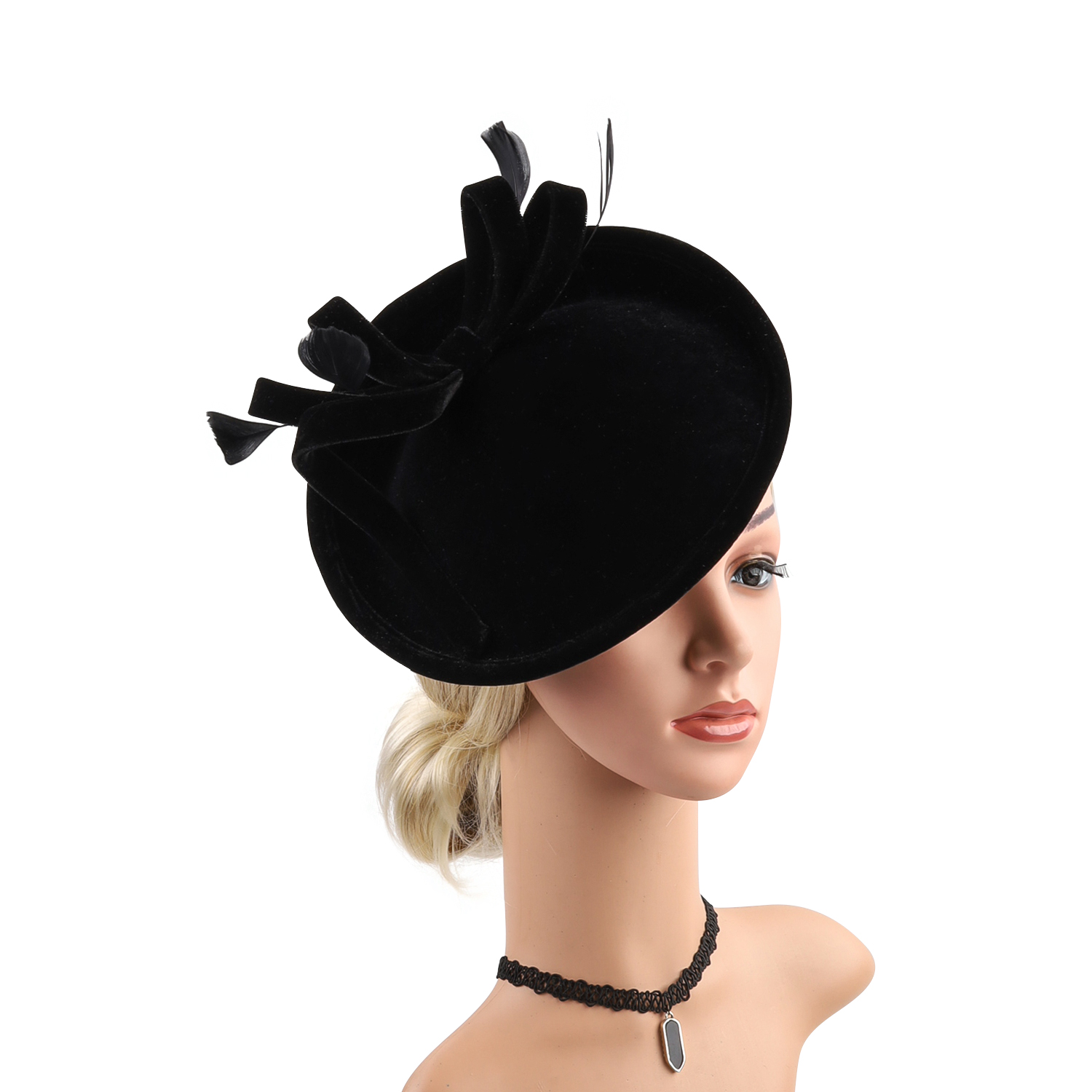 Velour Velvet Fascinator Feath - Winter Headband Fleece のレビューと価格