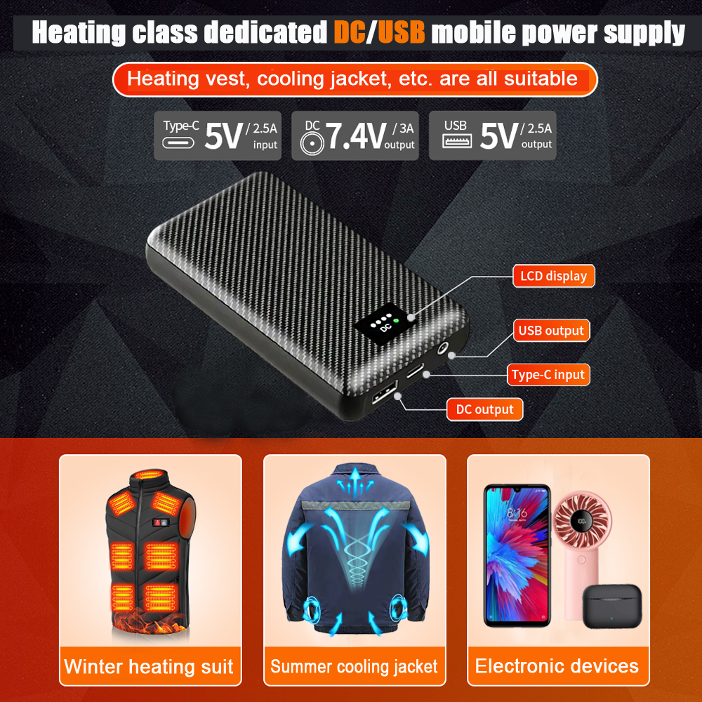 Ranwomen 30000/40000mAh Powerb - Heated Vest Battery のレビューと価格