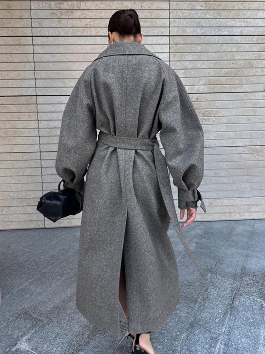 LUCYSHIHATTU Long Imitation wo - Wool Coat Peacoat のレビューと価格