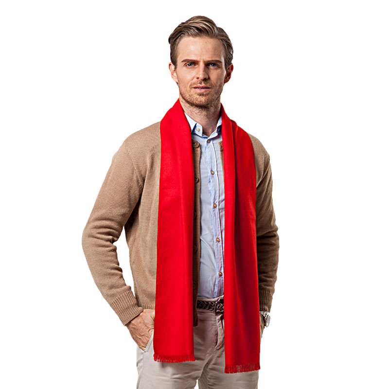 Fashion Winter Solid Color Men - Wool Scarf Men のレビューと価格