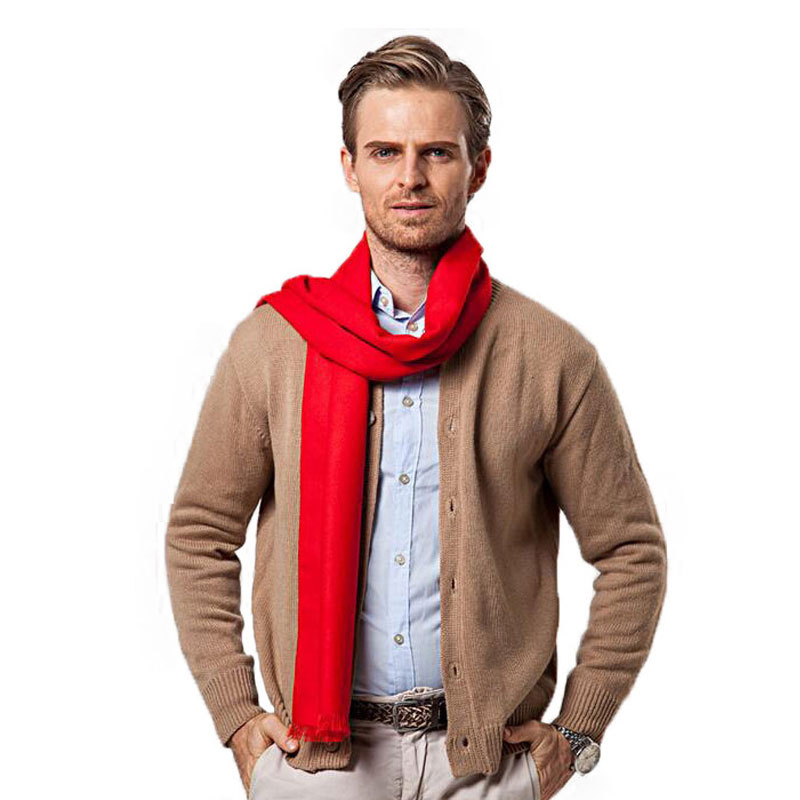 Fashion Winter Solid Color Men - Wool Scarf Men のレビューと価格