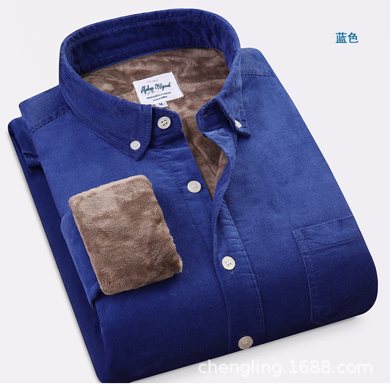 Corduroy Warm Shirts Cotton Pl - Flannel Shirt Lined のレビューと価格