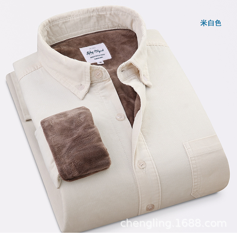 Corduroy Warm Shirts Cotton Pl - Flannel Shirt Lined のレビューと価格