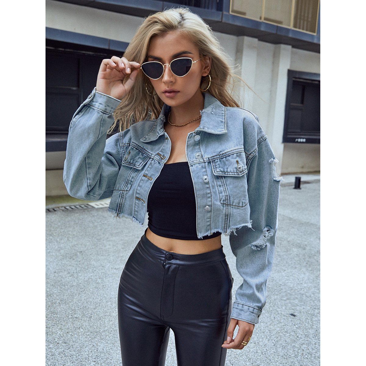 Women Denim Coats Solid Short  - Down Jacket Packable のレビューと価格