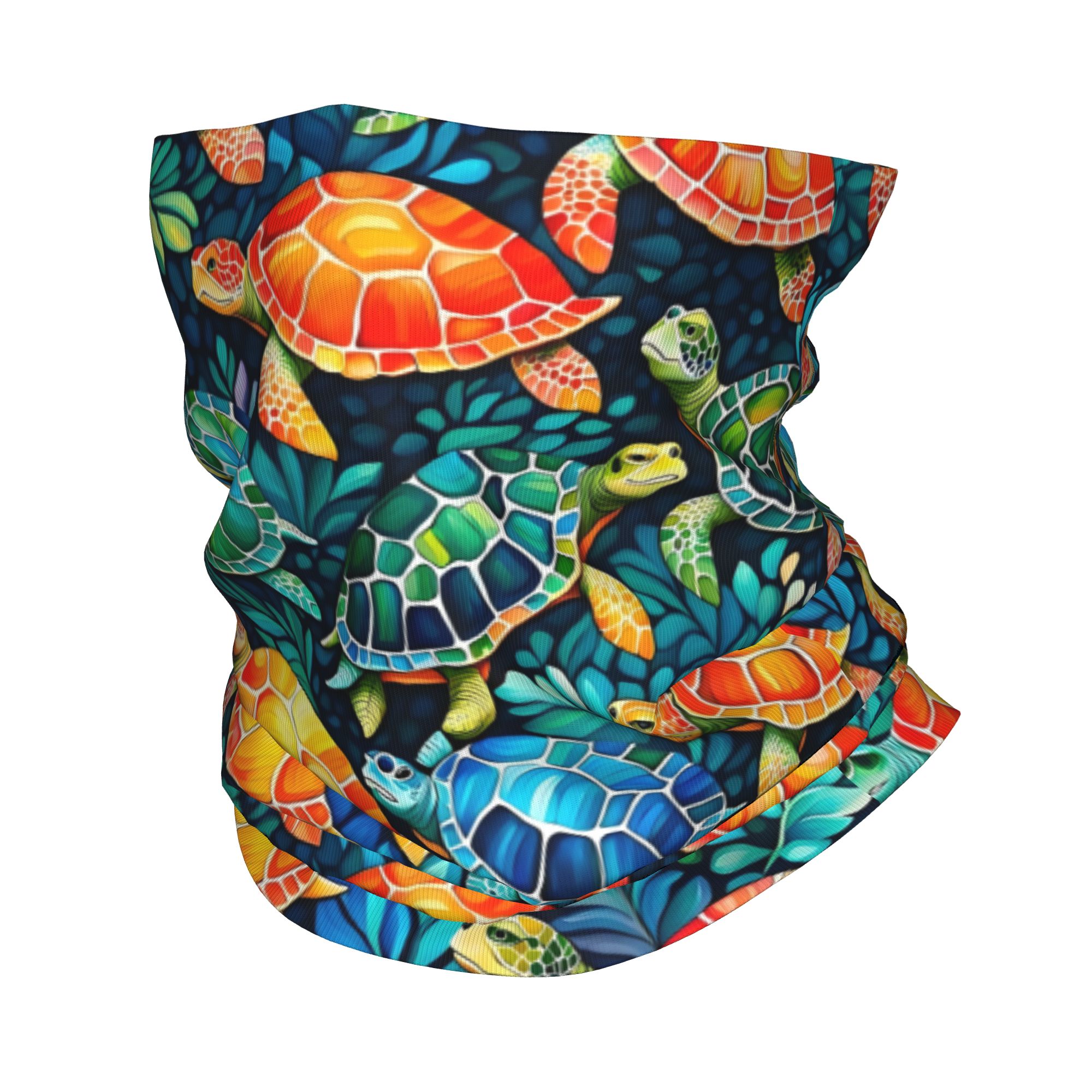 Custom Funny Colorful Sea Turt - Neck Gaiter Fleece のレビューと価格
