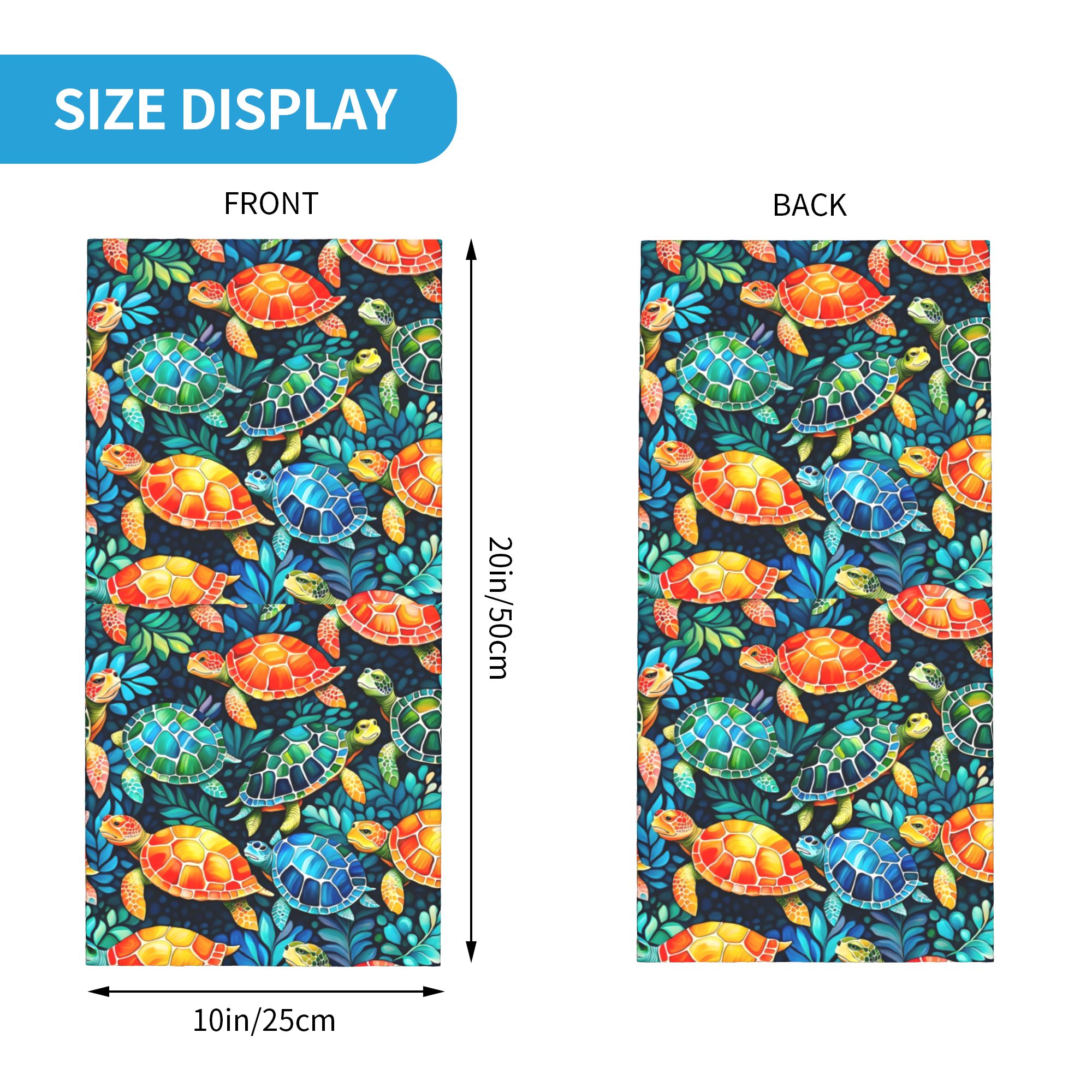Custom Funny Colorful Sea Turt - Neck Gaiter Fleece のレビューと価格