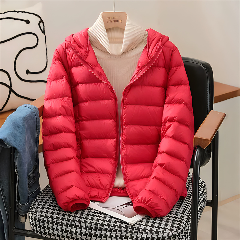 Plus Size Women Hooded Korean  - Down Jacket Packable のレビューと価格