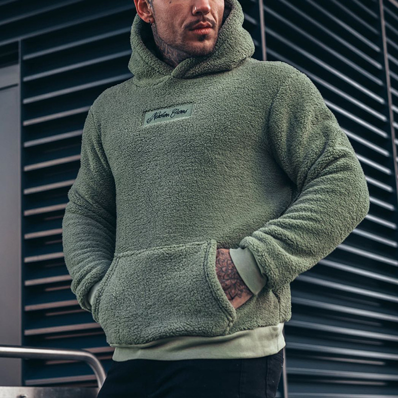 Men's Fuzzy Sherpa Sweatshirt  - Sherpa Hoodie Fleece のレビューと価格