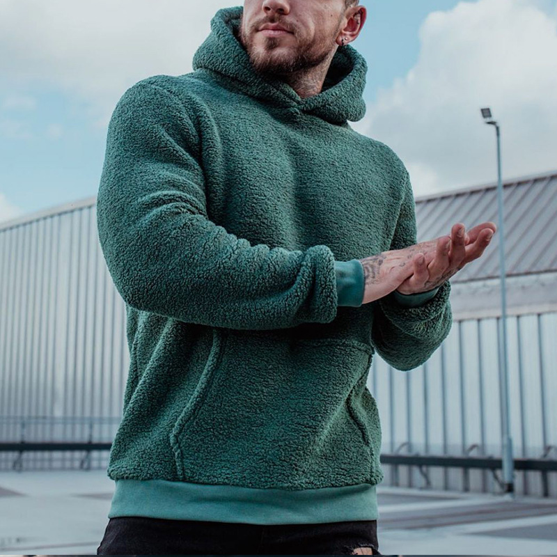 Men's Fuzzy Sherpa Sweatshirt  - Sherpa Hoodie Fleece のレビューと価格