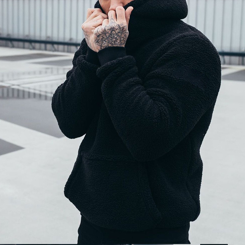 Men's Fuzzy Sherpa Sweatshirt  - Sherpa Hoodie Fleece のレビューと価格