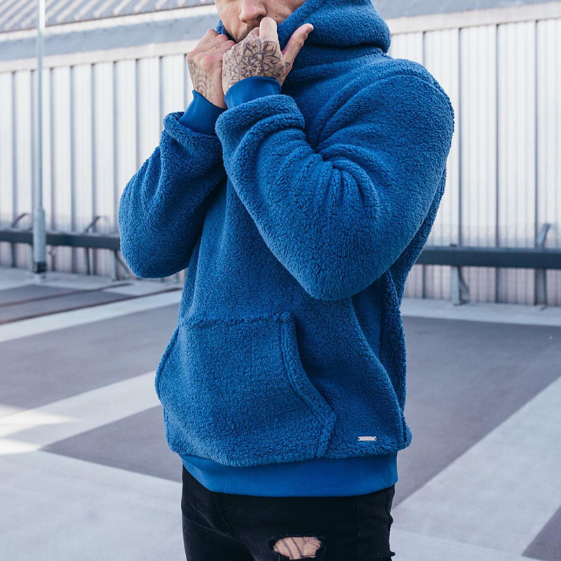 Men's Fuzzy Sherpa Sweatshirt  - Sherpa Hoodie Fleece のレビューと価格