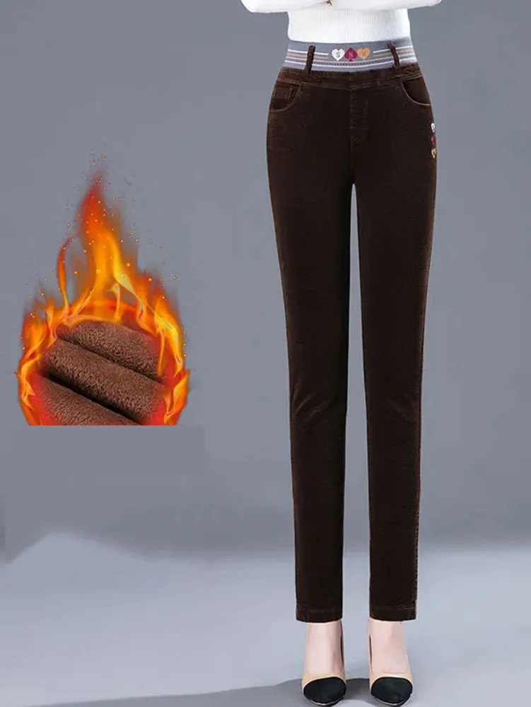 Winter Thicken Plush Lined Pen - Corduroy Pant Warm のレビューと価格
