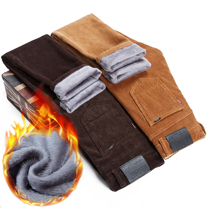 Thickened Fleece Lined Corduro - Corduroy Pant Warm のレビューと価格