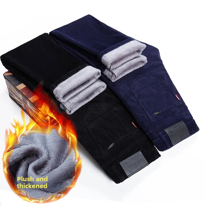 Thickened Fleece Lined Corduro - Corduroy Pant Warm のレビューと価格