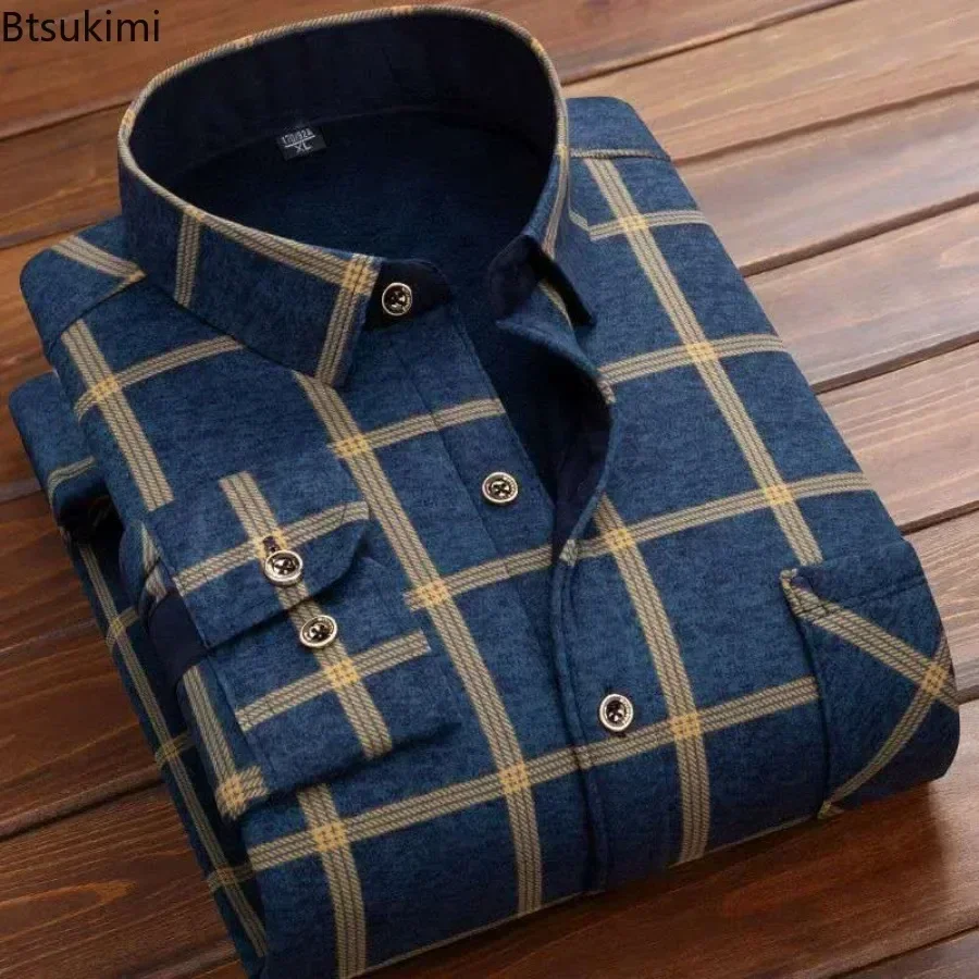 2024 Men's Winter Warm Long Sl - Flannel Shirt Lined のレビューと価格