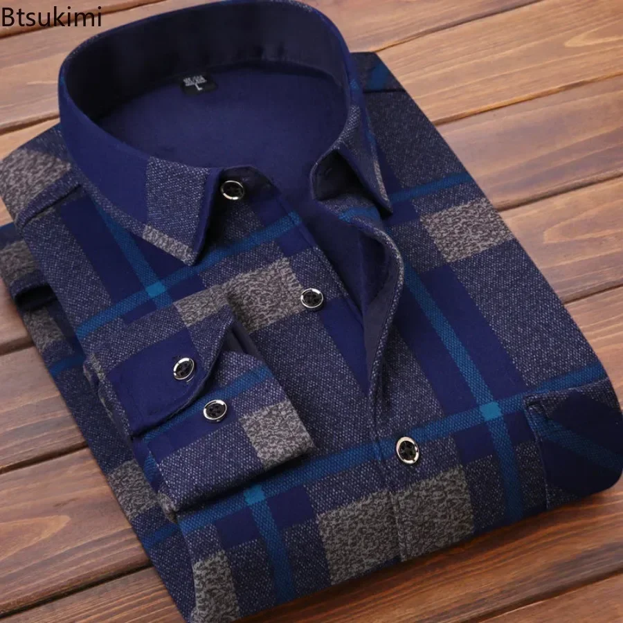 2024 Men's Winter Warm Long Sl - Flannel Shirt Lined のレビューと価格