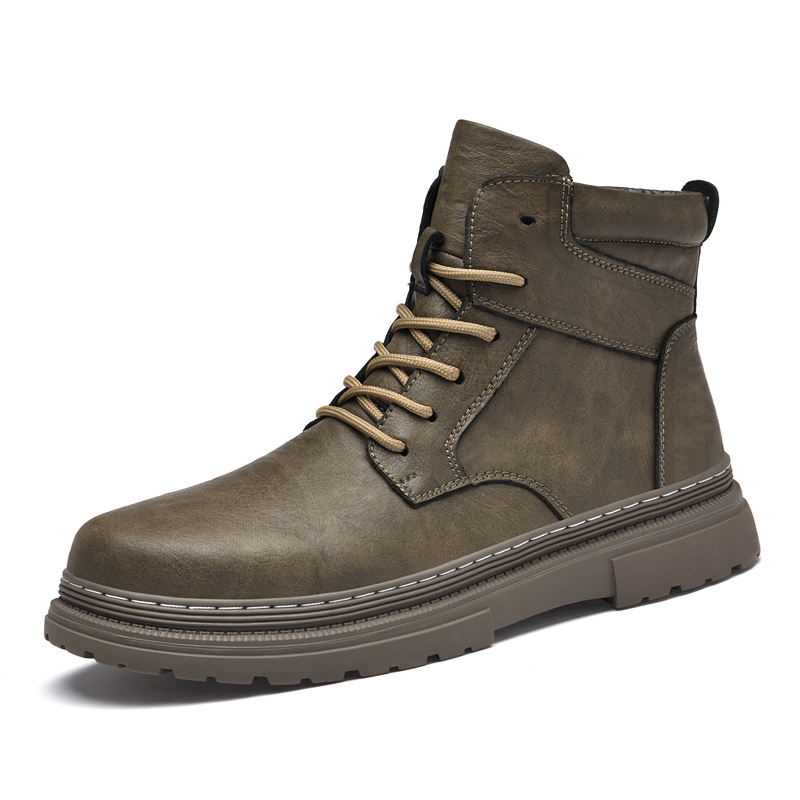 Warm Winter Men Leather Shoes  - Waterproof Winter Boot のレビューと価格