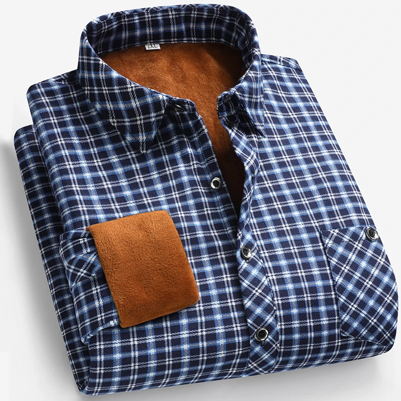 2025 Autumn and Winter Men's F - Flannel Shirt Lined のレビューと価格