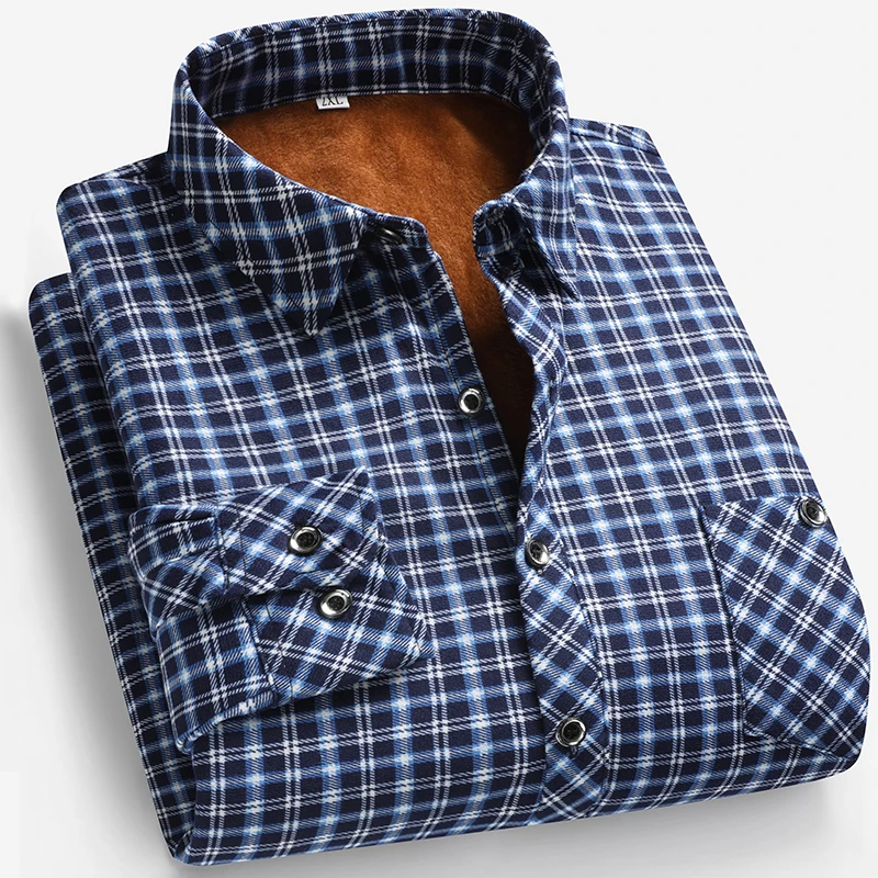 2025 Autumn and Winter Men's F - Flannel Shirt Lined のレビューと価格
