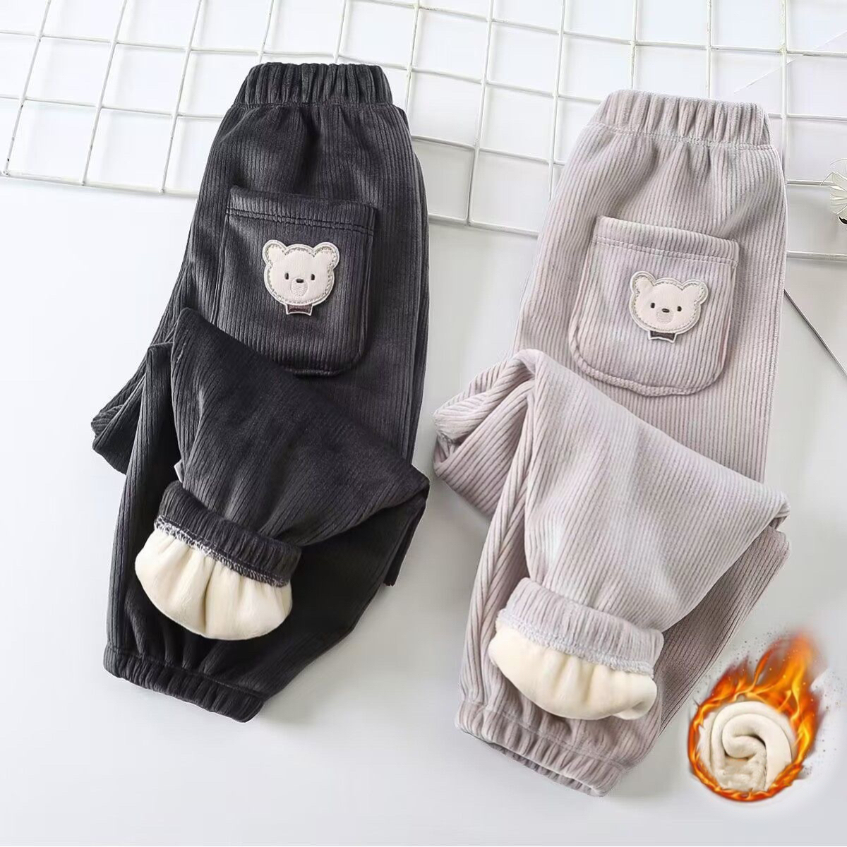 1pcs Boy Girl Winter Velvet Co - Corduroy Pant Warm のレビューと価格