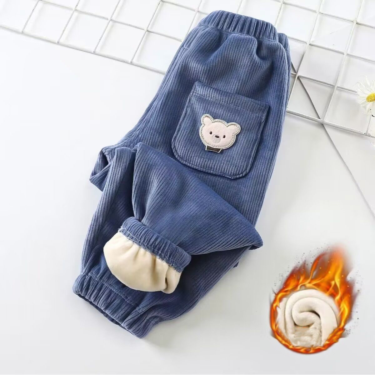 1pcs Boy Girl Winter Velvet Co - Corduroy Pant Warm のレビューと価格