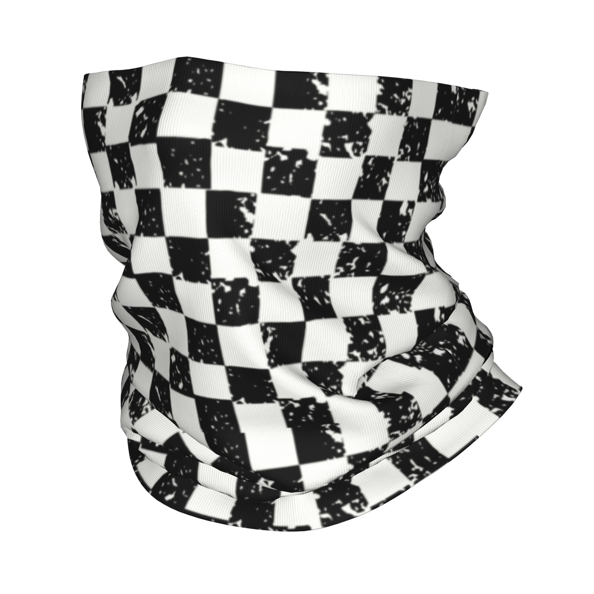 Custom Retro Checkered Flag Wi - Neck Gaiter Fleece のレビューと価格