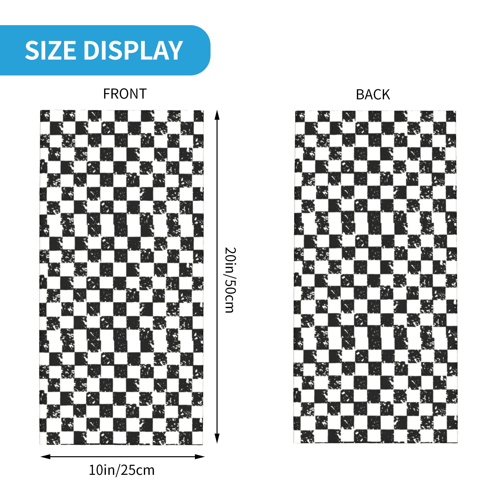Custom Retro Checkered Flag Wi - Neck Gaiter Fleece のレビューと価格
